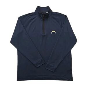Cutter & Buck Mens Los Angeles Chargers Traverse Stretch 1/4 Zip Pullover Sz XL